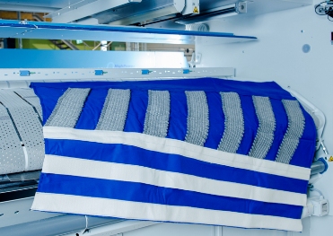 Muldenreinigungstuch Blau MRT-ST Stahlwolle-Streifen