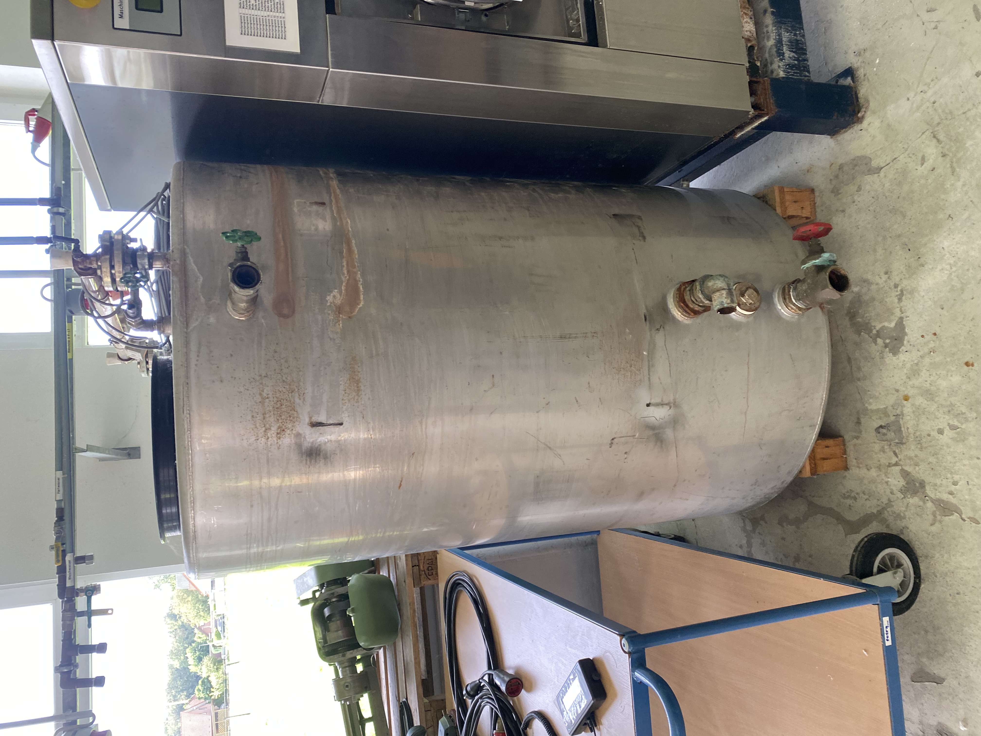 Gebrauchter Wassertank Edelstahl ca. 1217 Liter Volumen
