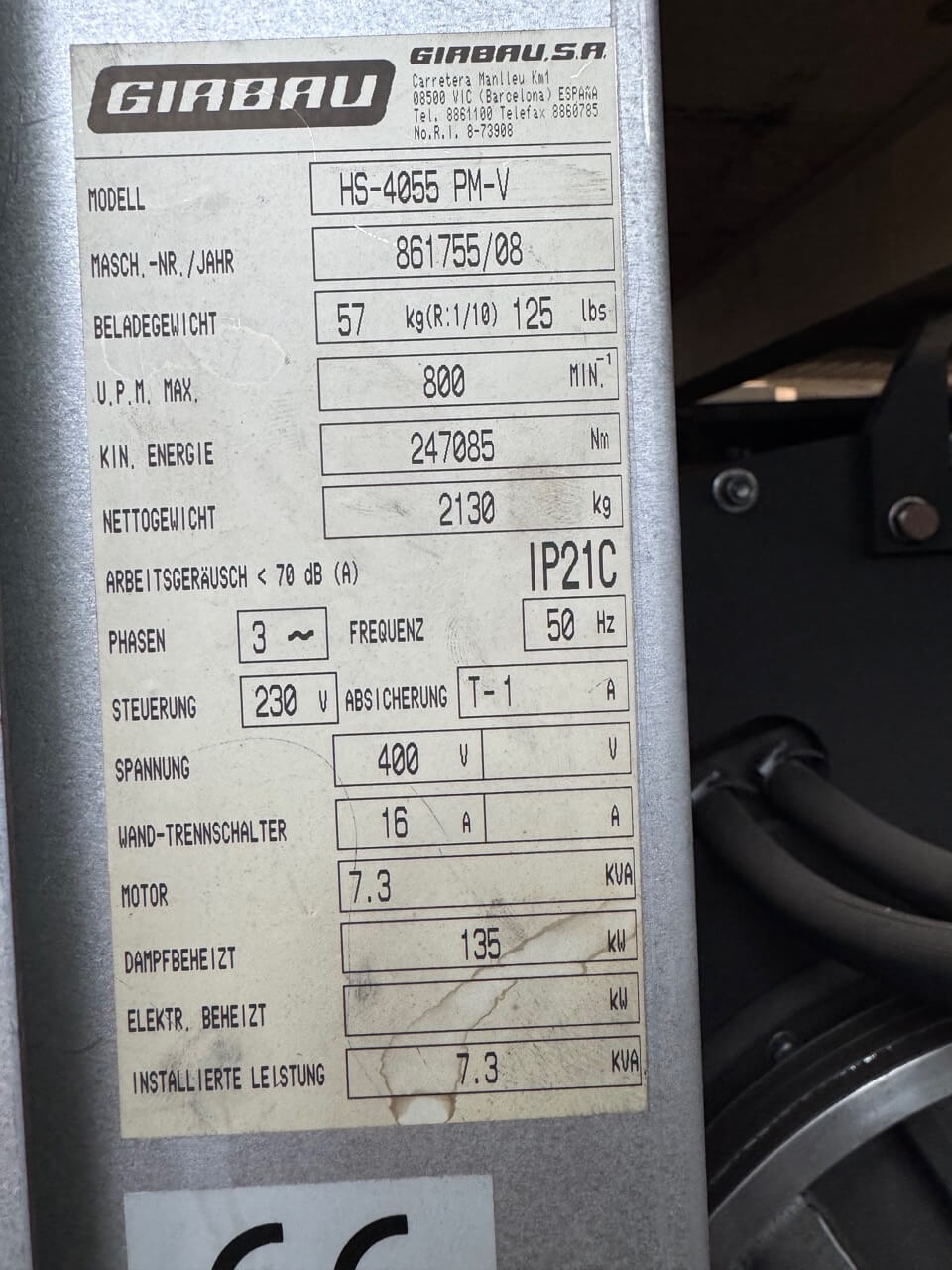 Girbau HS 4055 PM-V Gewerbewaschmaschine