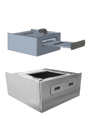 Integrierter Flusenkasten (Sockel und Flusenkasten) für FX240, 323 mm