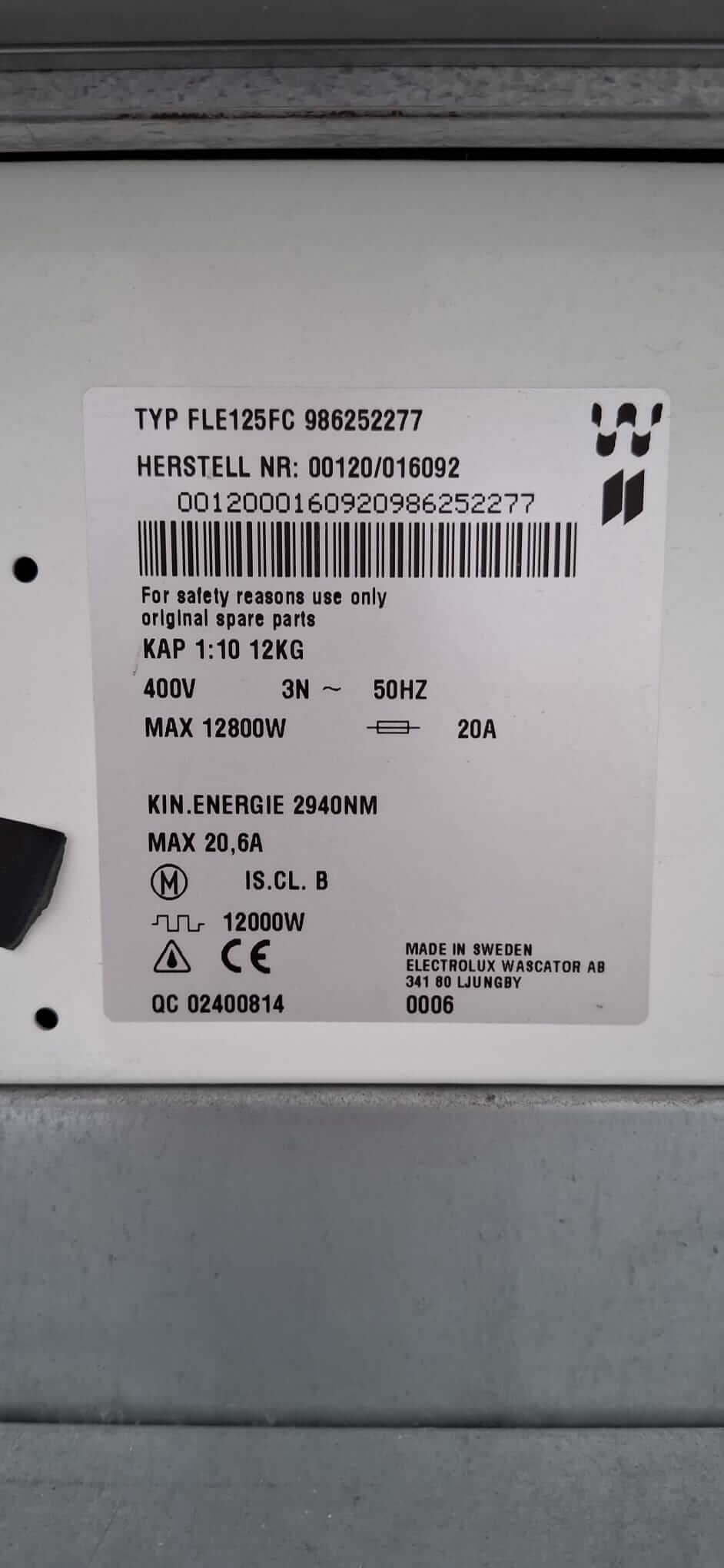 Elektrolux FLE 125 FC Gewerbewaschmaschine